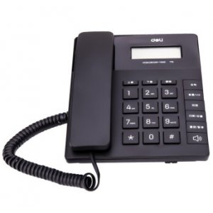 得力 779 电话机座机 固定电话 办公家用 来电显示 双接口