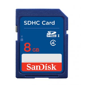 闪迪8G存储卡SD卡 单反数码相机内存卡微单佳能尼康class4 蓝卡